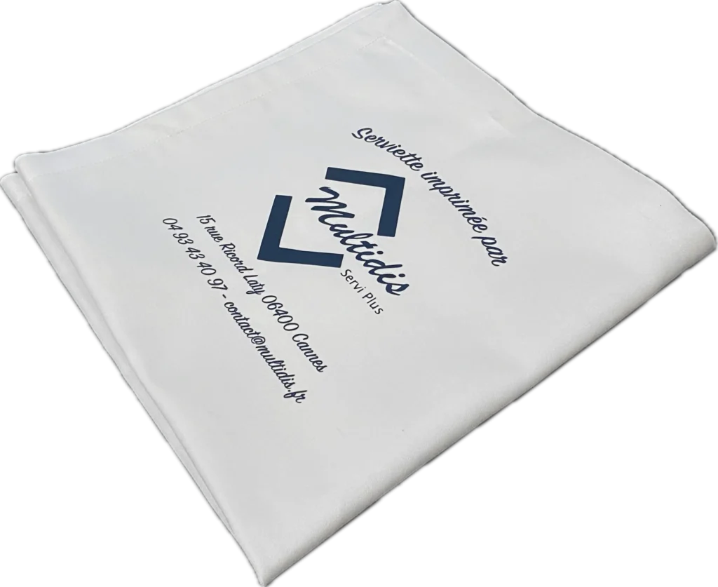 Serviette en tissus imprimee