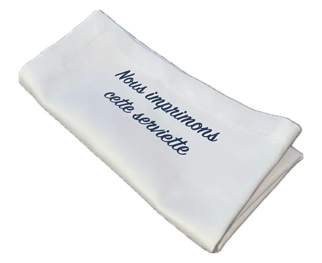 serviette tissus imprimée