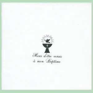 serviette bapteme
